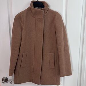 JCrew Tan Wool Peacoat
